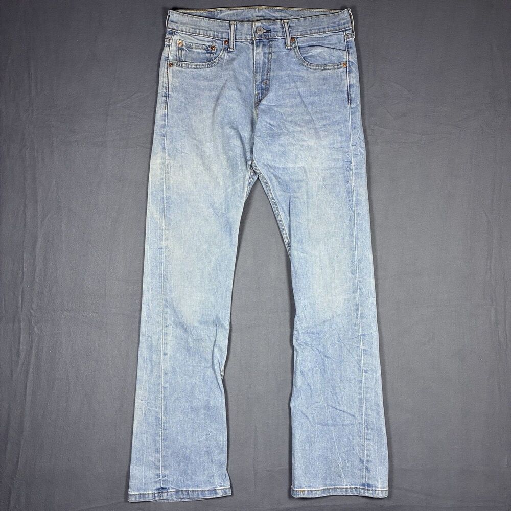 Levis Jeans Mens 31x32 Blue 527 Slim Bootcut Western Cowboy Faded Denim Pants